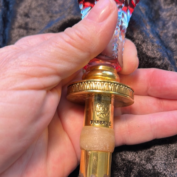 RARE authentic Faberge ruby red bottle stopper - Picture 12 of 14